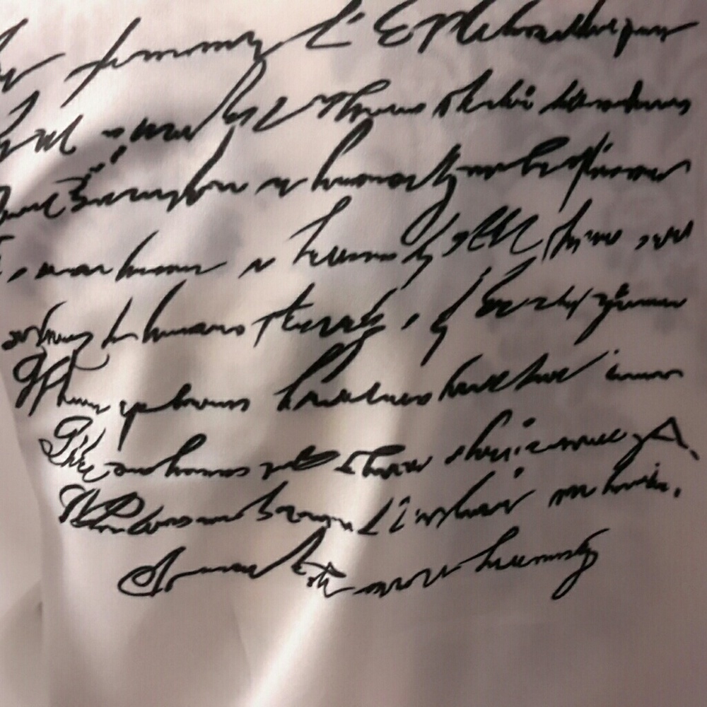 POETIC LOVE LETTER SCRIPT  BLOUSE - Picture 4 of 6
